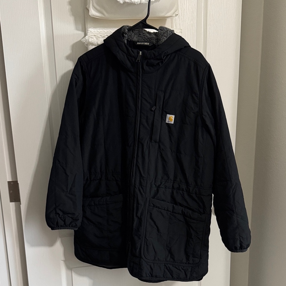 Carhartt Black Hooded Puffer Jacket